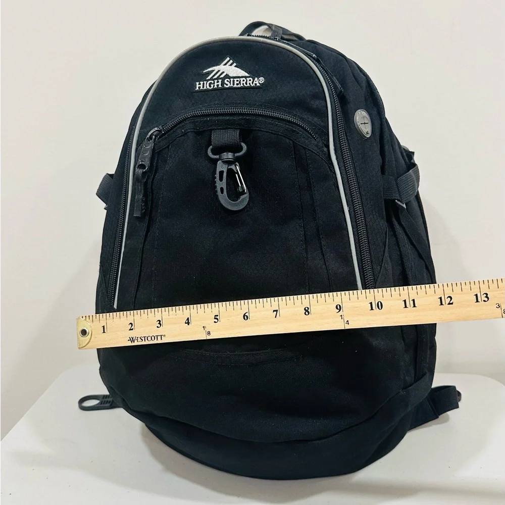High Sierra Backpack Padded Black Book Travel Work‎ School Camping Bag